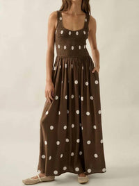 Promesa - Raquel Polka Dot Smocked Maxi Dress