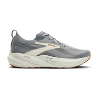 BROOKS Men's Glycerin 22 Running Shoes in primer gray gray honey ginger 2 - men's shoe - detail view