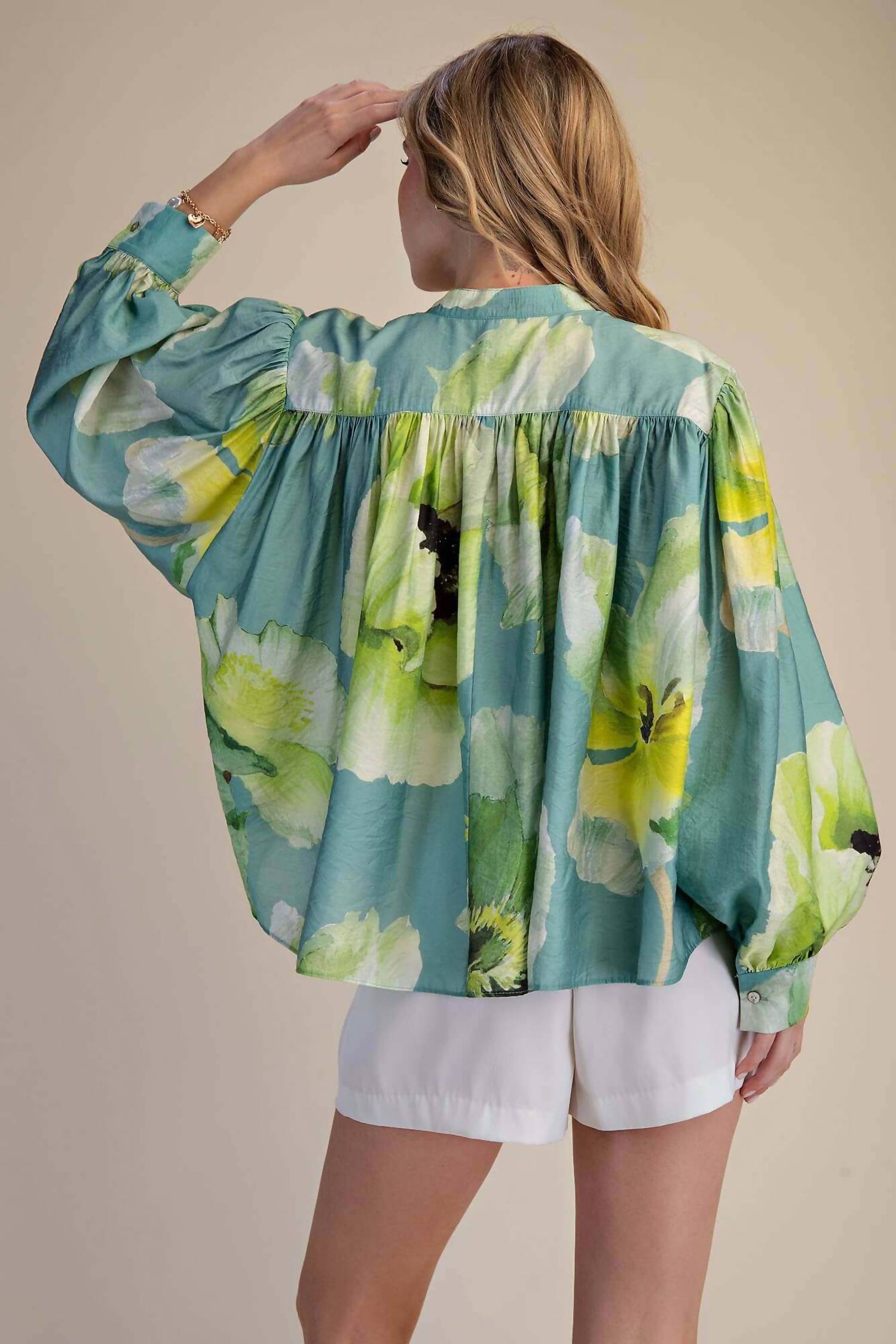 Glam - Floral Voluminous Blouse