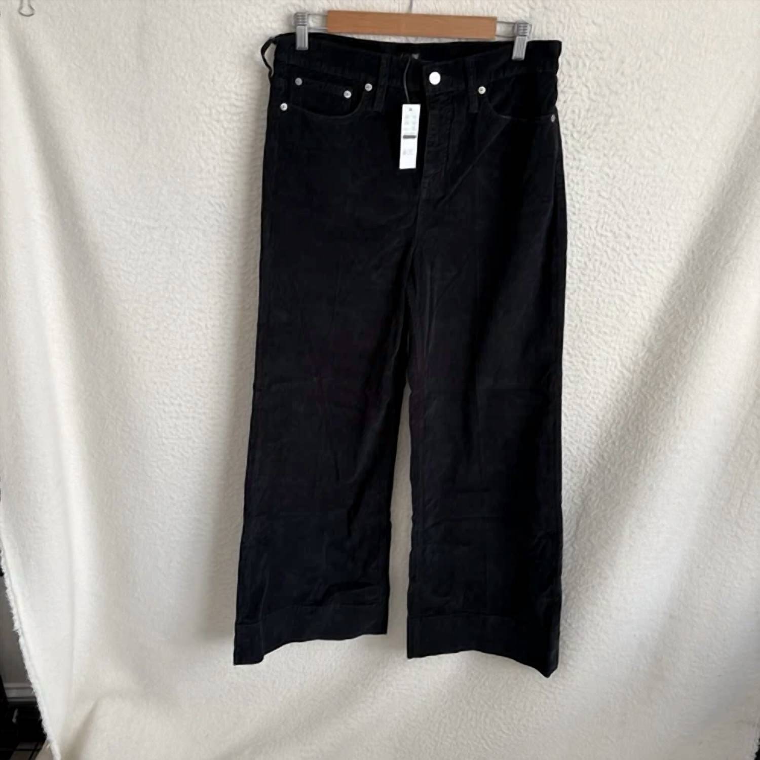 J.Crew - Women's Corduroy Wide Leg High Rise 5 Pocket Stretch Trouser