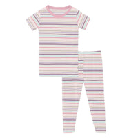 Kickee - Baby Girl's Short Sleeve Pajama Set