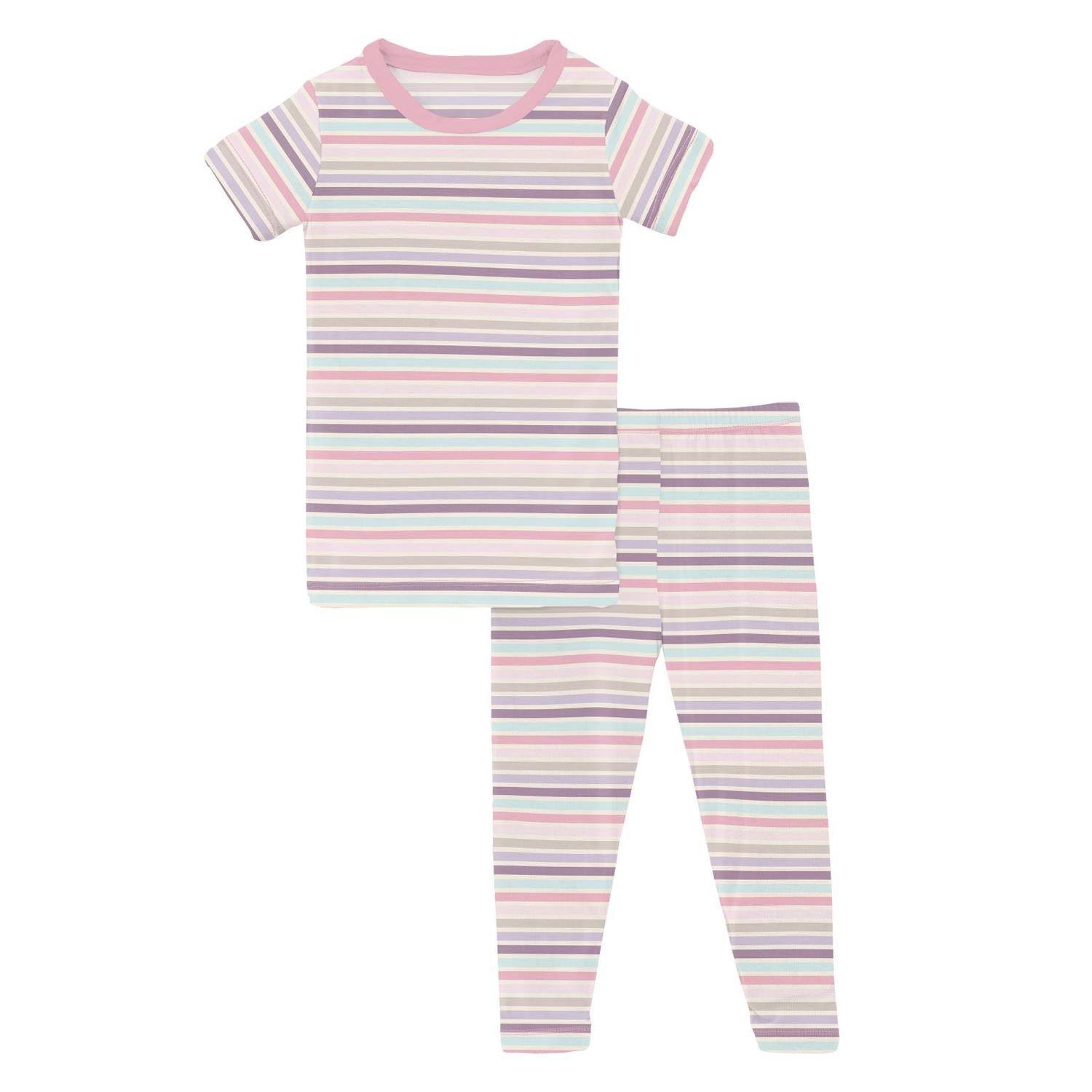 Kickee - Baby Girl's Short Sleeve Pajama Set