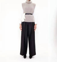 arch4 Cashmere Emily Knit Sweater Vest in husky grey - women's sweater