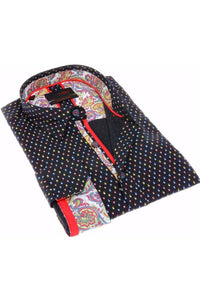 Eight X - Button Down Print With Trim Shirt