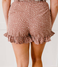mittoshop Short Leash Ruffled Shorts in mauve - women's shorts - detail view