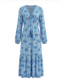 Sunny Spirit - Women's Long Sleeve Floral Maxi Dress