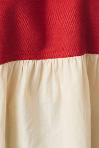 Sunday Edition - Colorblock V Neck Babydoll Top
