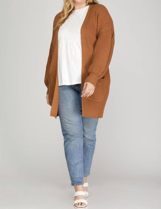 She + Sky - Open Front Cardigan