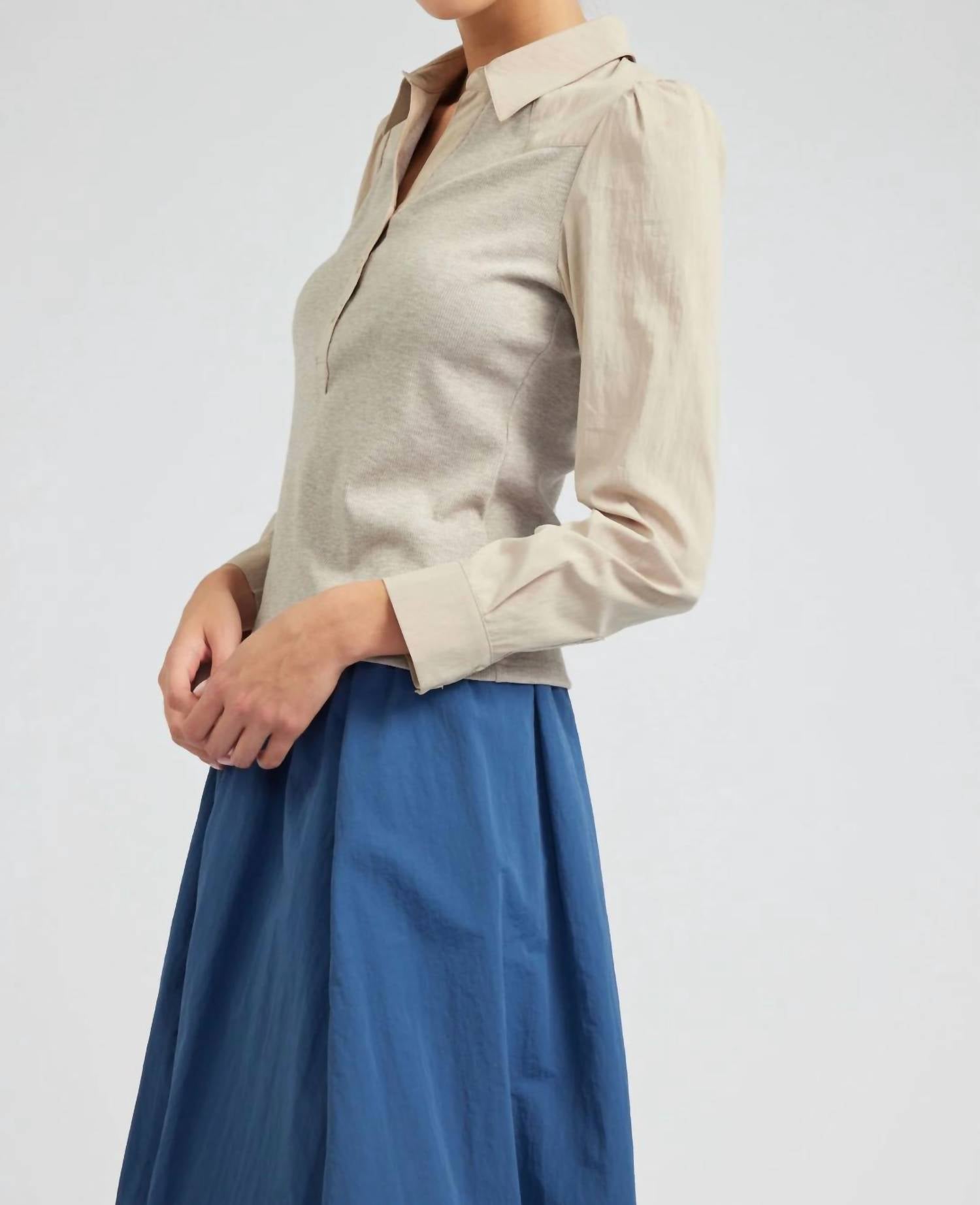 Current Air - Collared Knit Top