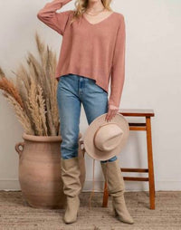 Blu Pepper - Light Weight Back Button Sweater