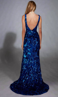 Alyce Paris - Halter Sequin Fitted Gown