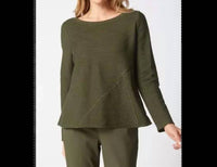 habitat Ripple Effect Harvest Top in forest - women's long sleeve top