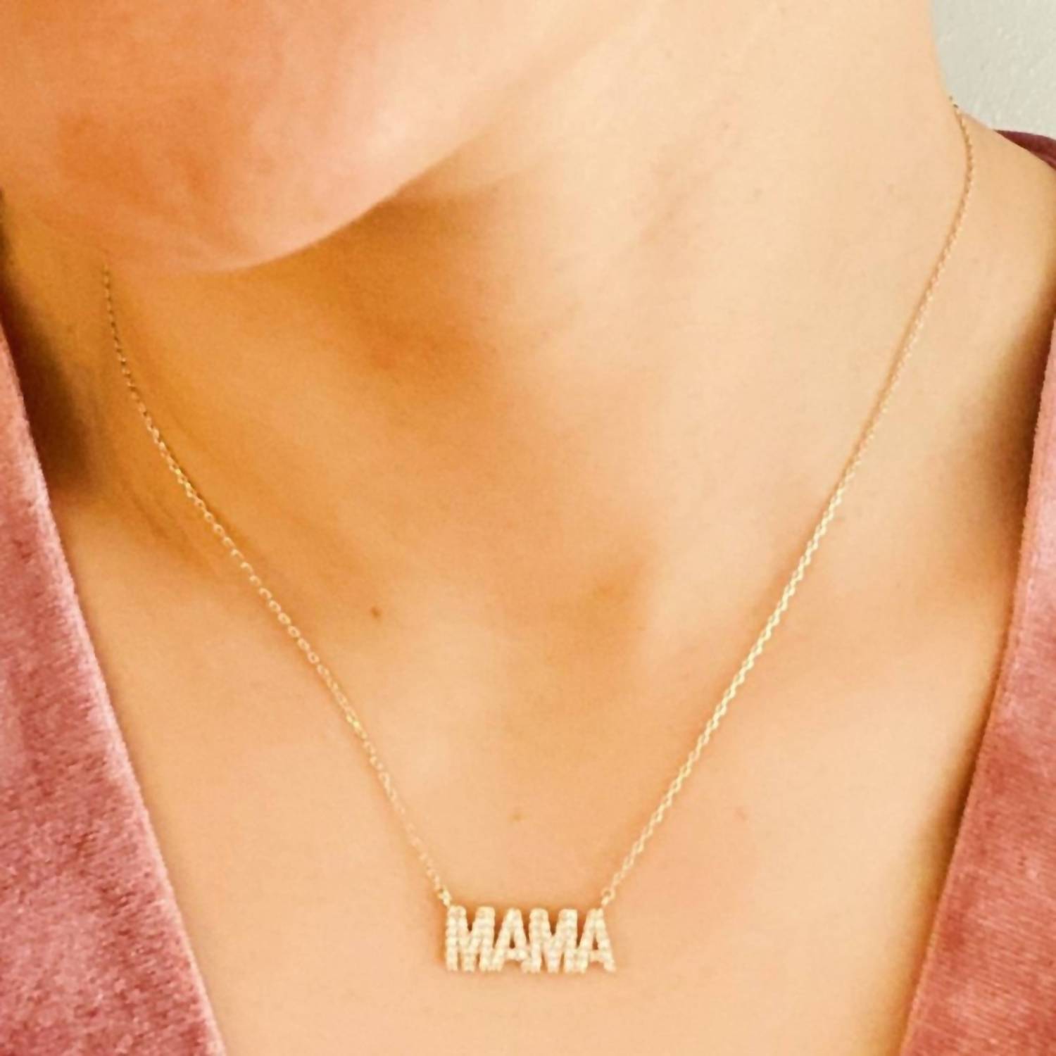 Ellison+Young - Women's Crystal Mama Pendant Necklace