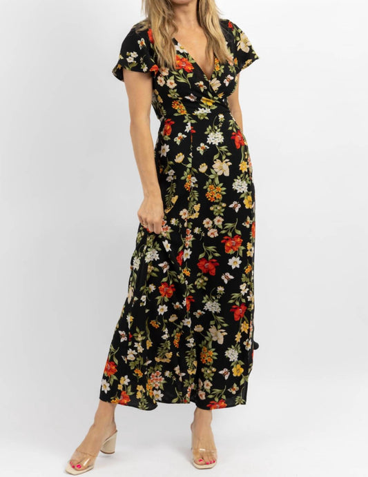 WILLA BUTTERLFLY WRAP MAXI DRESS