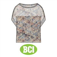 Tribal - Short Sleeve Boat Neck Sweater