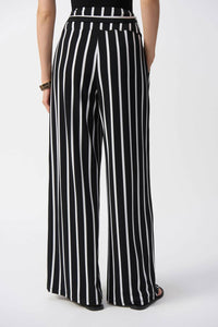 Joseph Ribkoff - Striped Silky Knit Wide-leg Pants