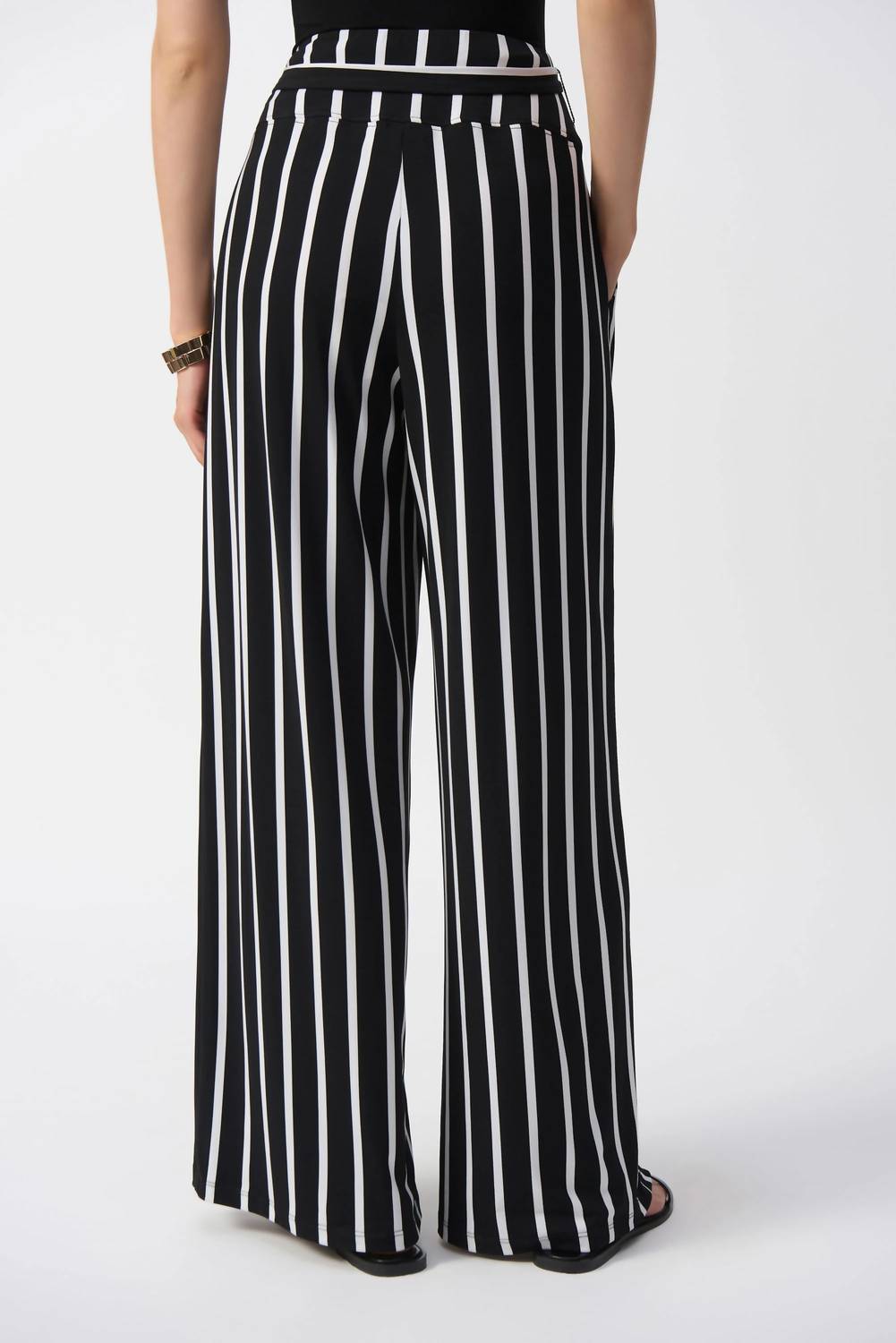 Joseph Ribkoff - Striped Silky Knit Wide-leg Pants