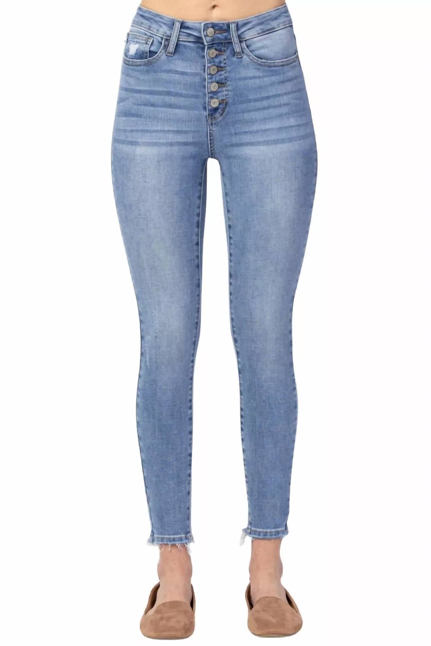 Judy Blue - Hi-Rise Button Fly Skinny Jean