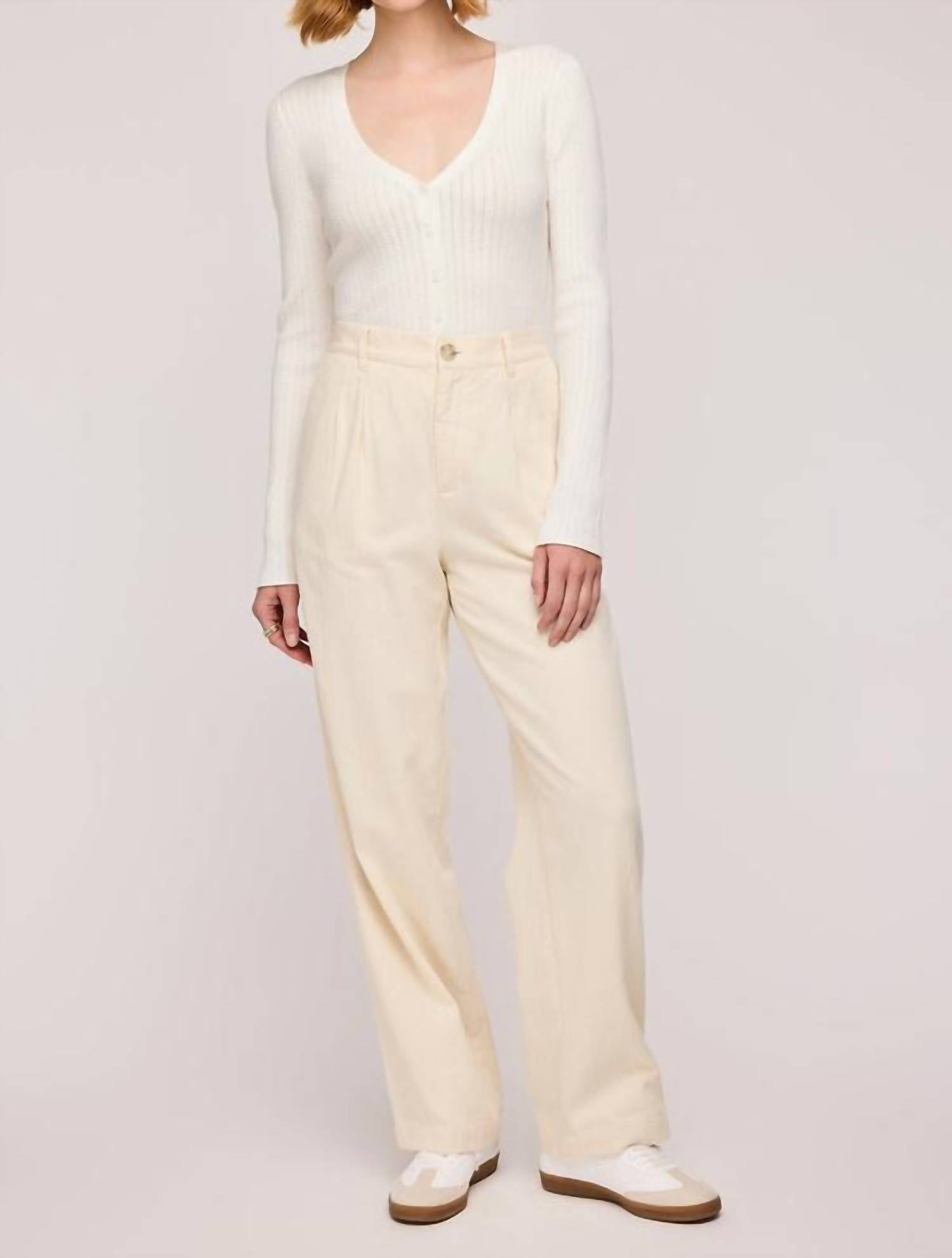 Gentle Fawn Mia Long Sleeve Top in white - women's sweater