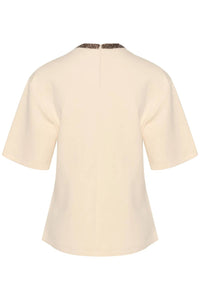 Soaked In Luxury - Magana Glitter Short Sleeves Blouse