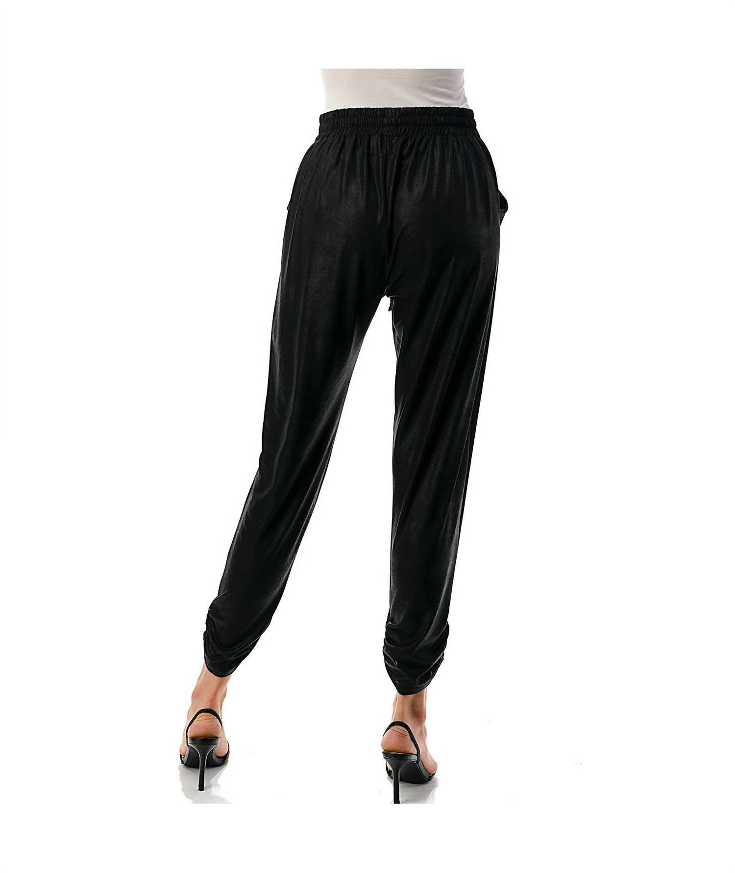 Ariella - Ruched Leather Jogger