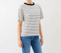 Karen Kane - Stripe Short Sleeve Top - Petite