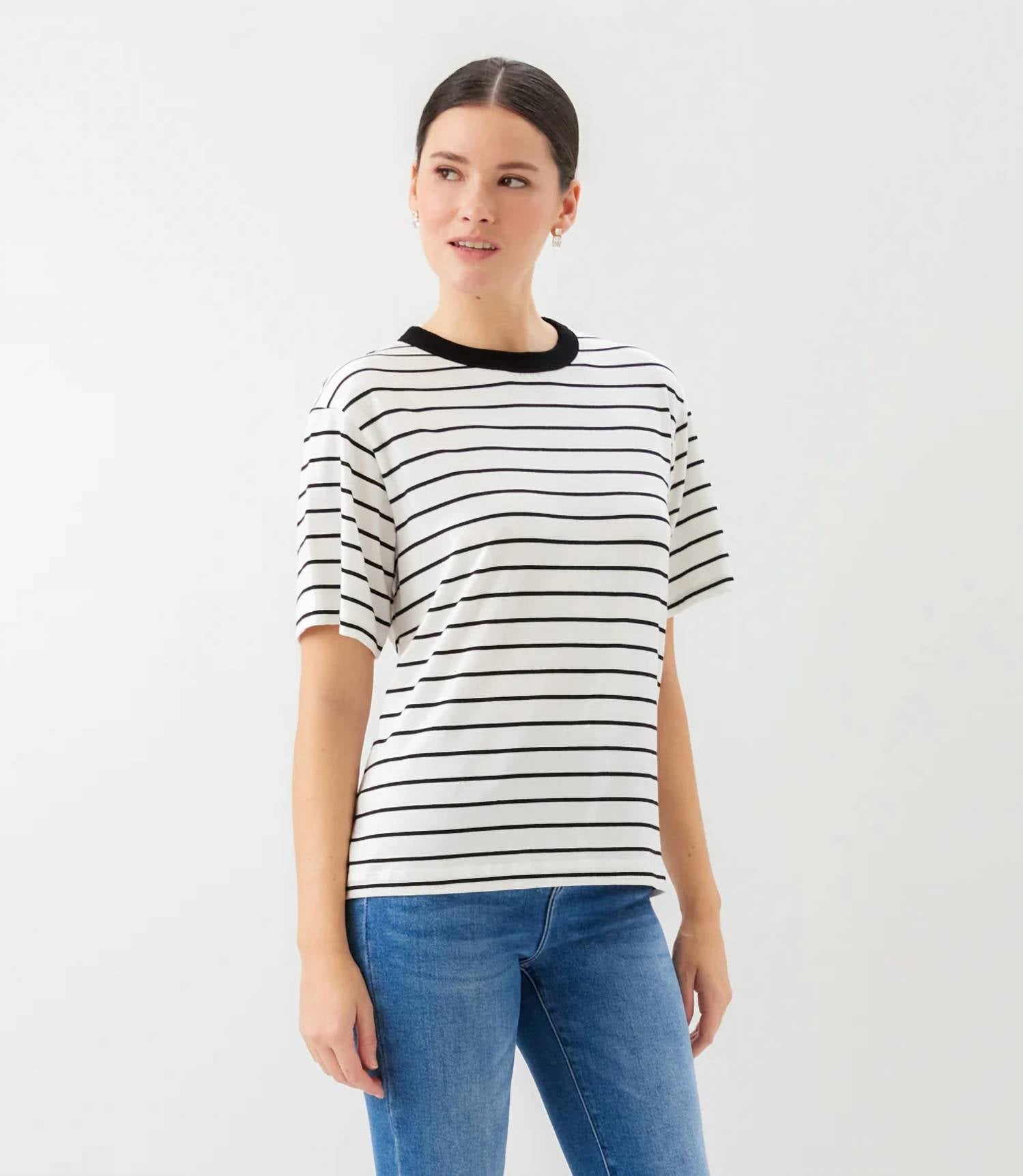 Karen Kane - Stripe Short Sleeve Top