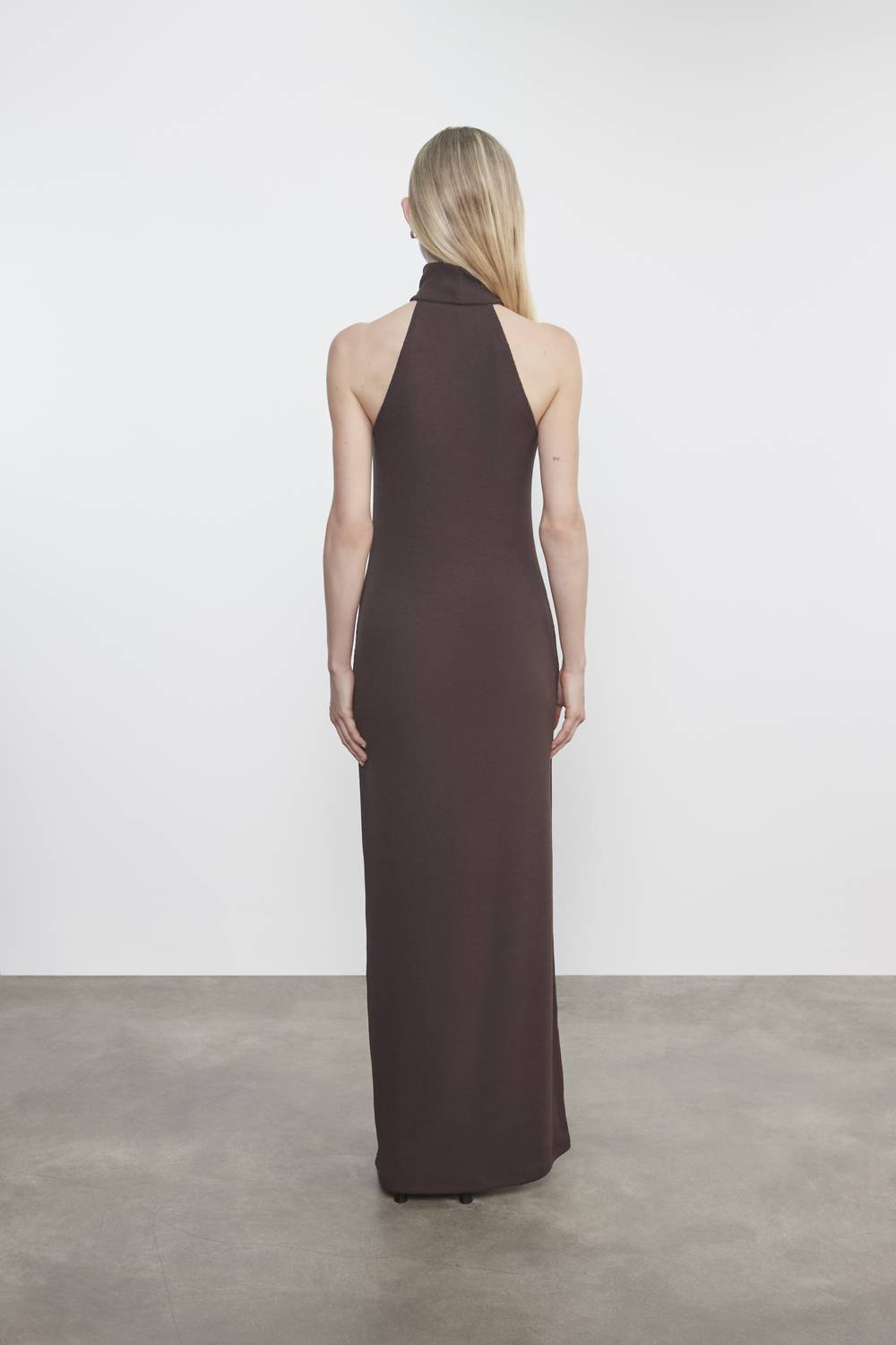 Enza Costa - KNIT HALTER TURTLENECK FLUID DRESS