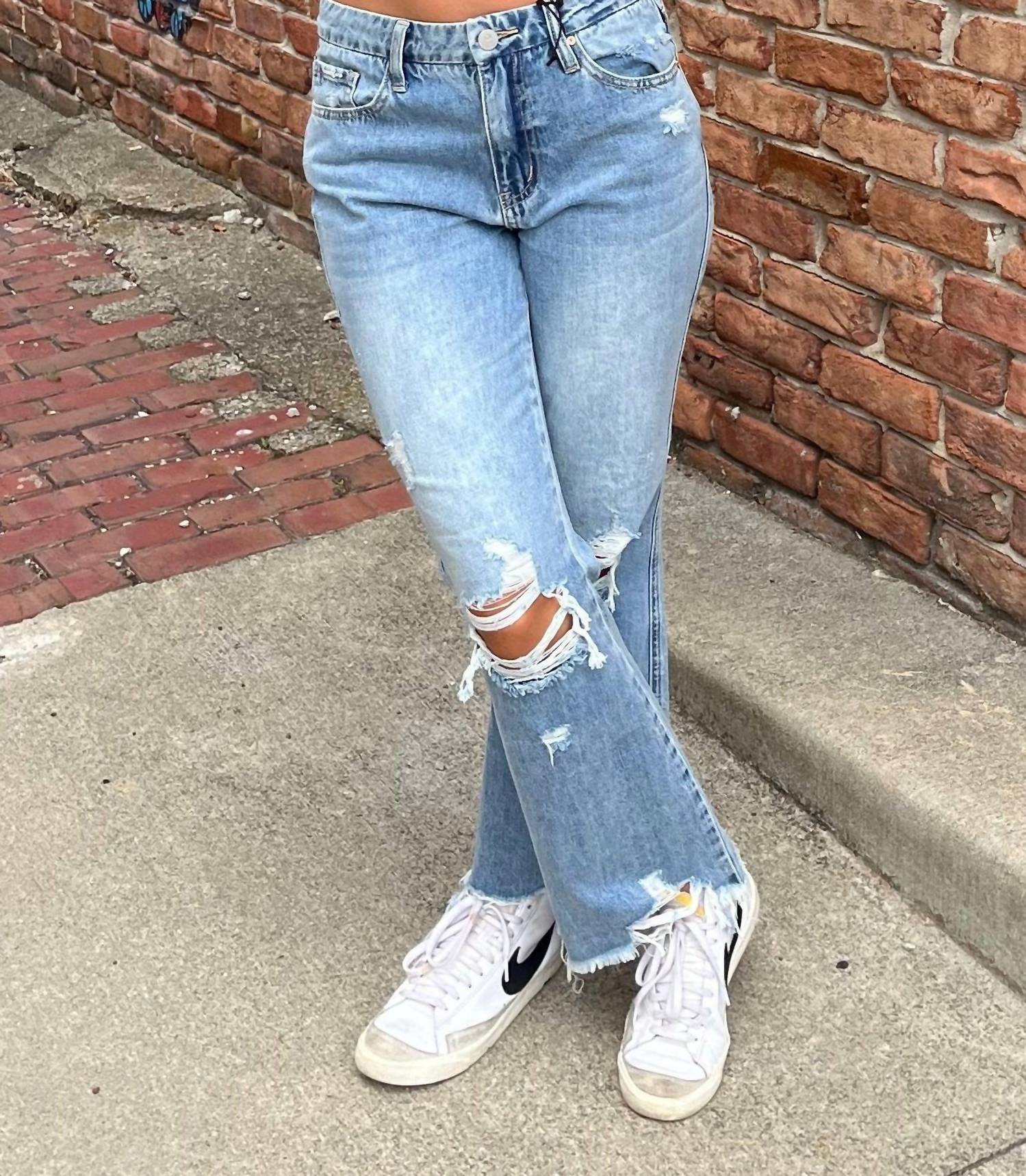 Insane Gene - Mid Rise Crop Flare Denim Jeans