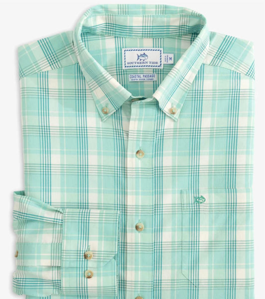 Southern Tide - Men's Long Sleeve Carson Plaid Sportshirt