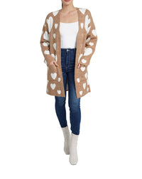 Love Token - Hearts Long Sleeve Cardigan