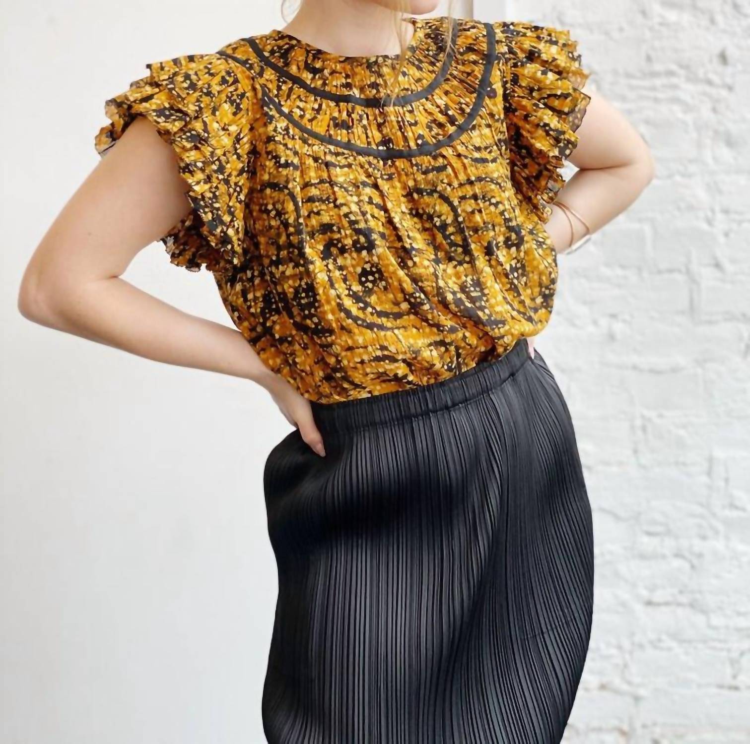 Ulla Johnson - Pre-loved Amai Top With Flutter Cap Sleeve
