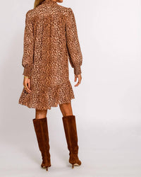 Elizabeth James The Label - Leopard Brit Bow Dress