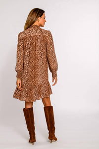 Elizabeth James The Label - Leopard Brit Bow Dress