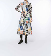 De Loreta Sasima Midi Dress in multicolor - women's dress