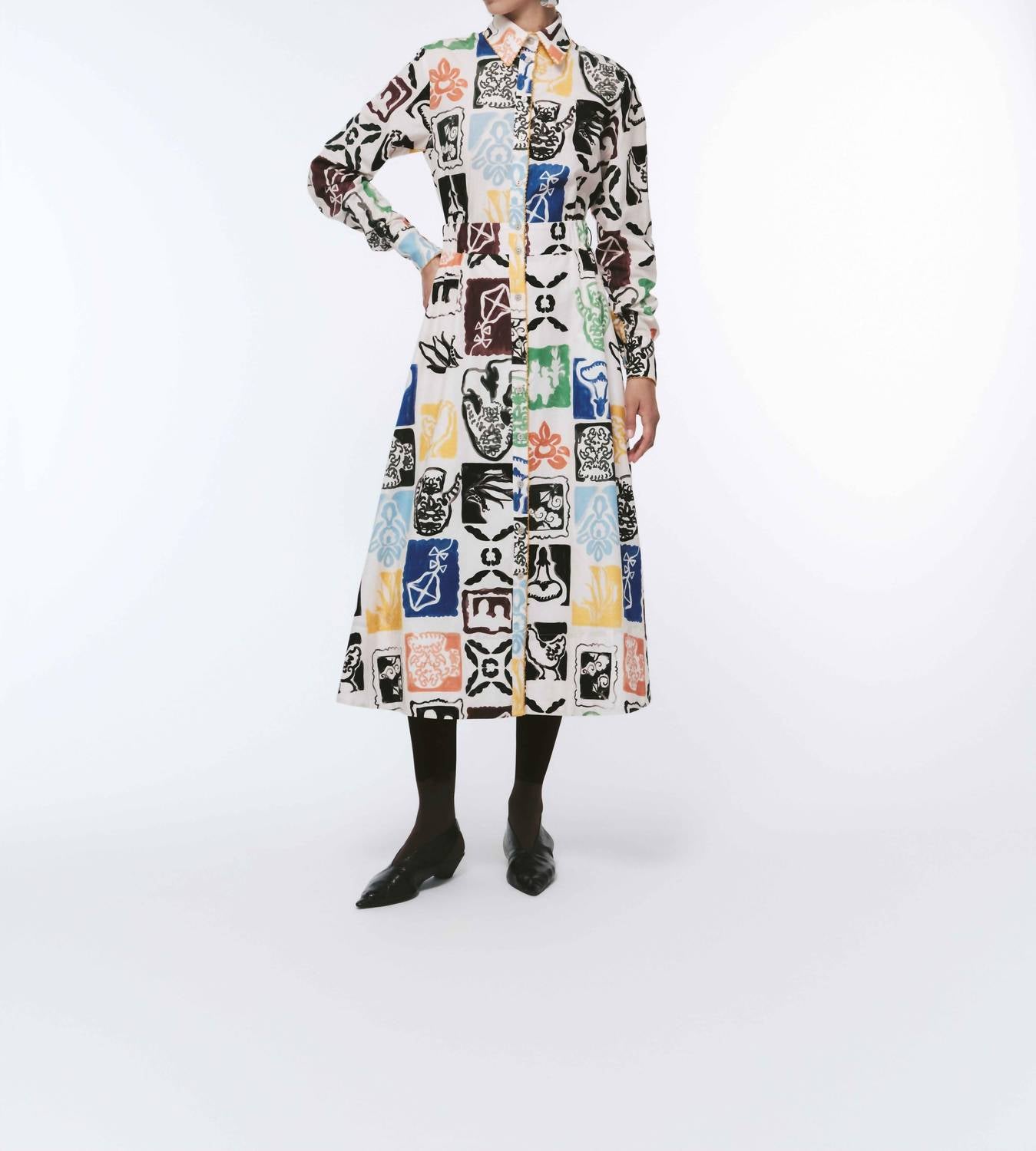 De Loreta Sasima Midi Dress in multicolor - women's dress