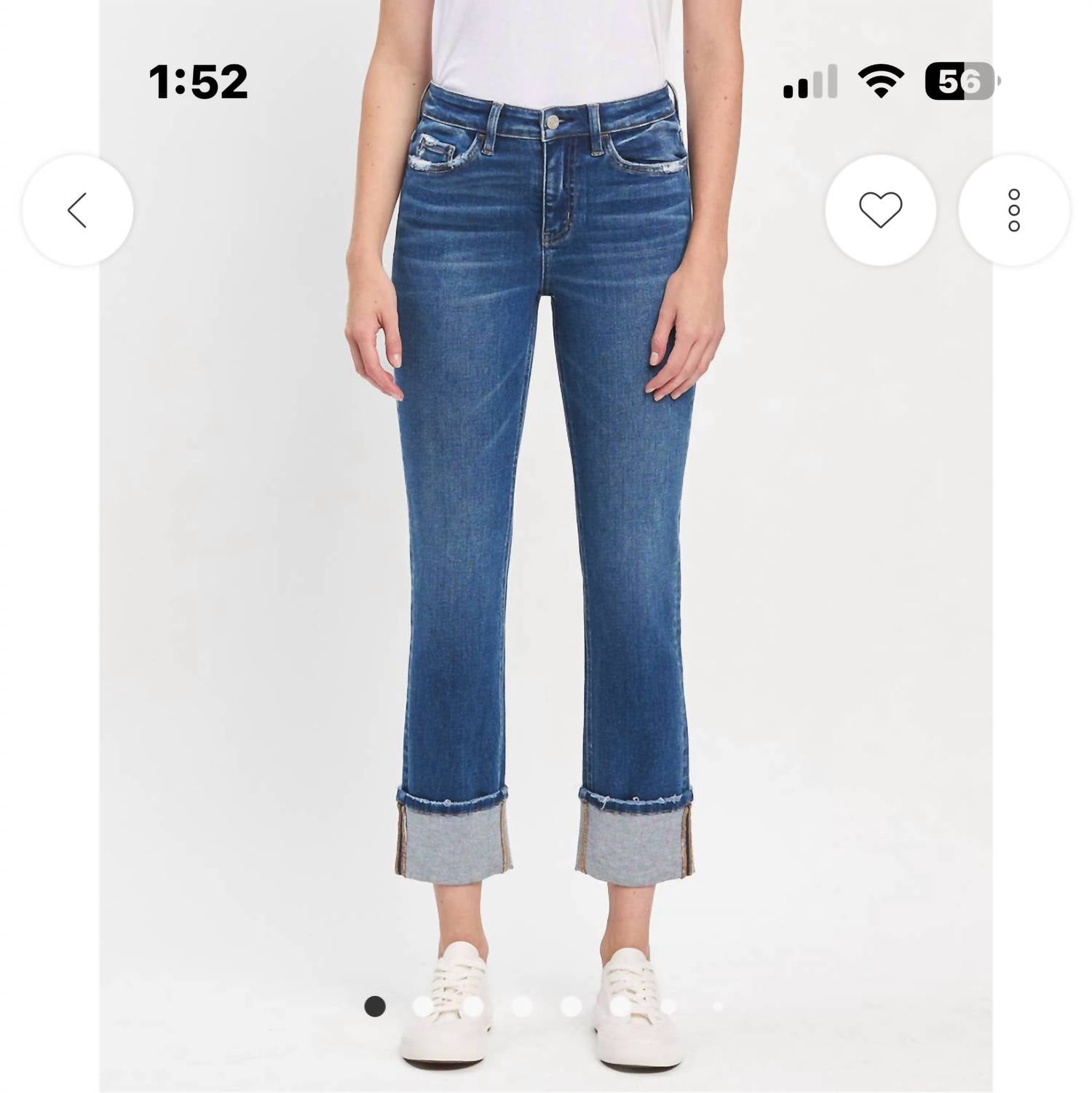 Vanilla Monkey - Vervet High Rise Cuffed Slim Straight Jeans