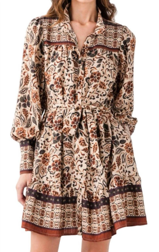 Fate - Tiered Mini Dress With Pintuck Neckband