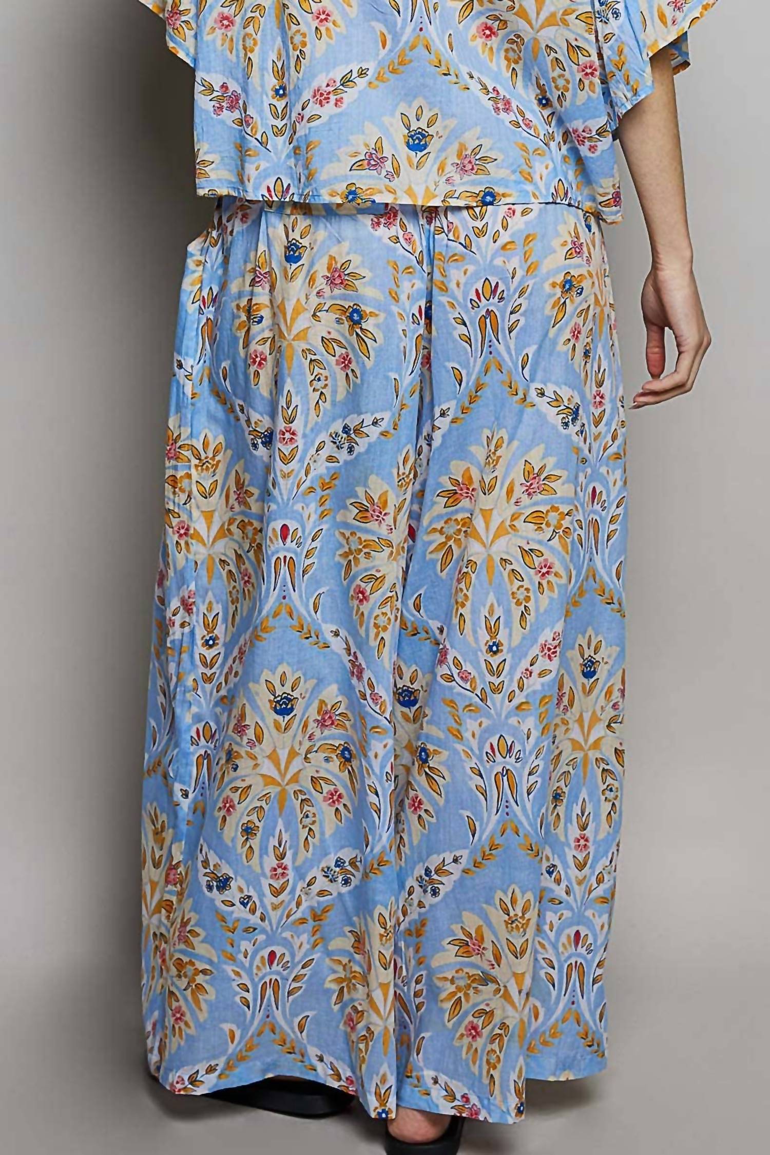 Pol - Floral Pleated Woven Pants