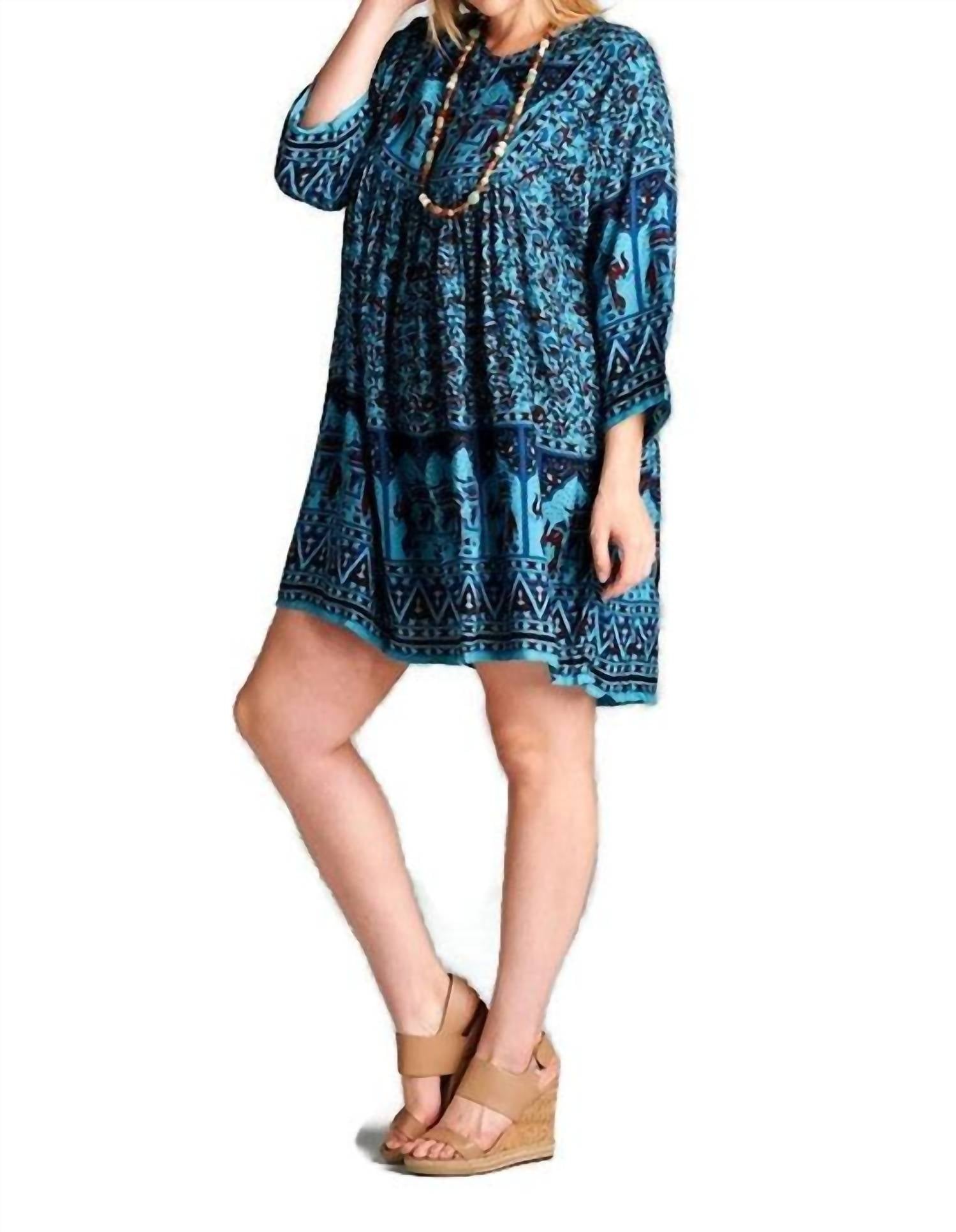 Velzera - India Print Mini Dress