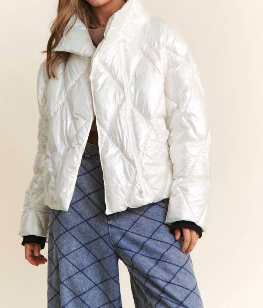 J.Nna - Joey Quilted Mock Neck Puffer Jacket
