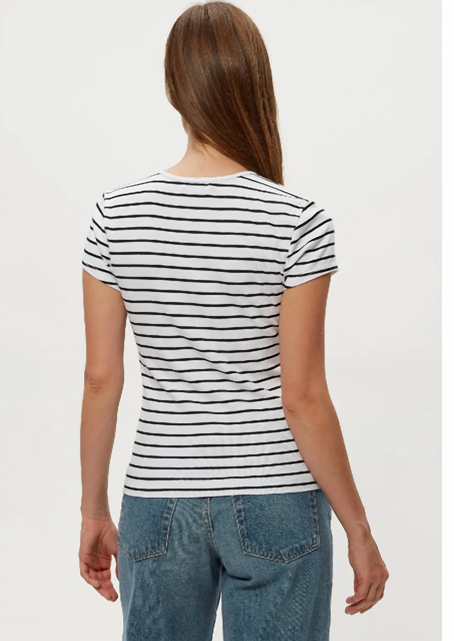 Michael Stars - Joy Ultra Rib Stripe Crew Tee