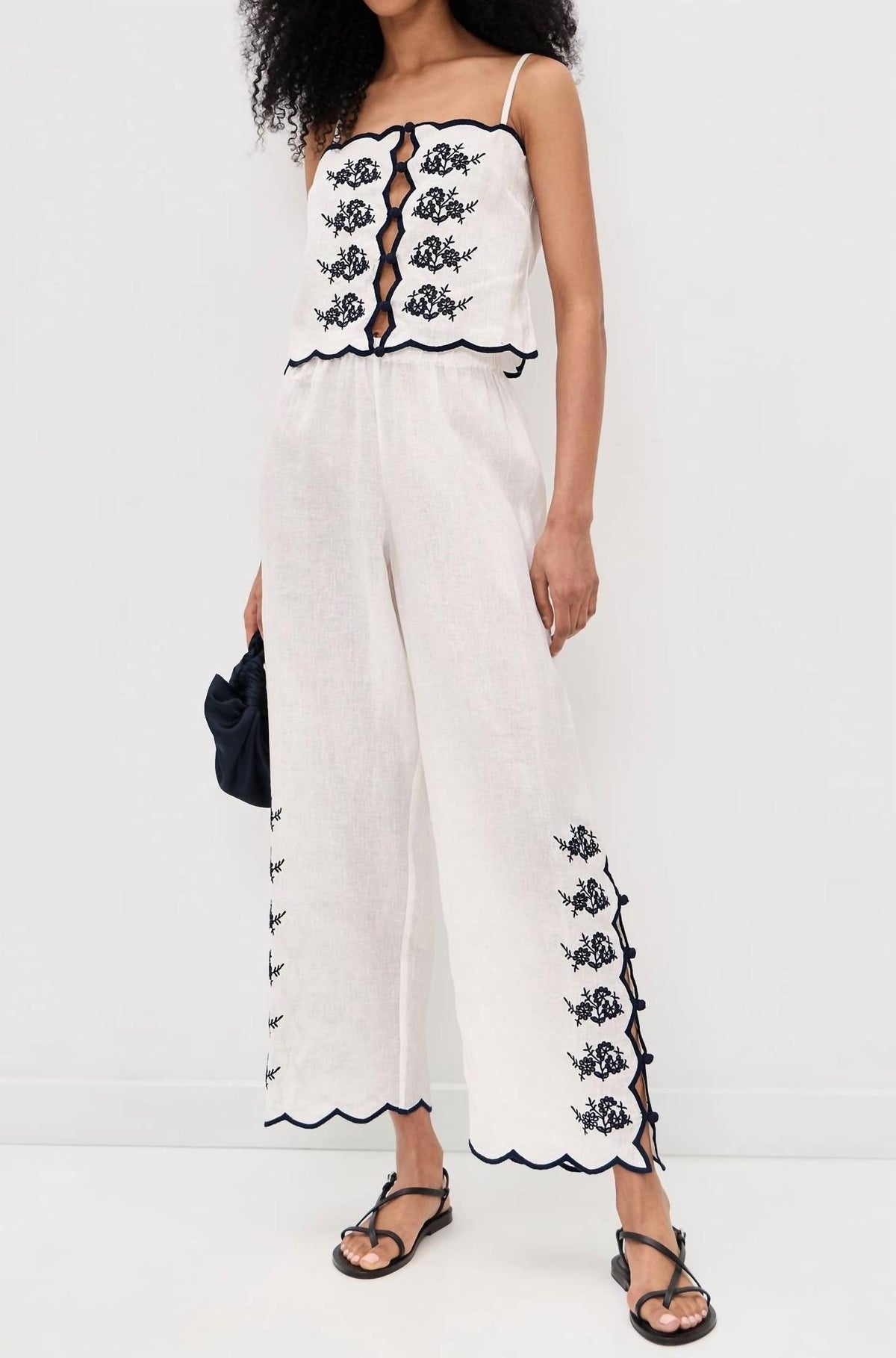 Cami Nyc - Nazare Embroidered Linen Camisole