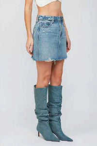 Hidden - Peyton Grinded Denim Mini Skirt