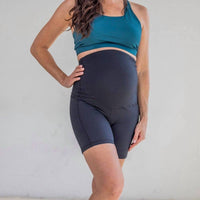 Senita Athletics Maternity Rio Shorts in black - women's shorts - alternate view