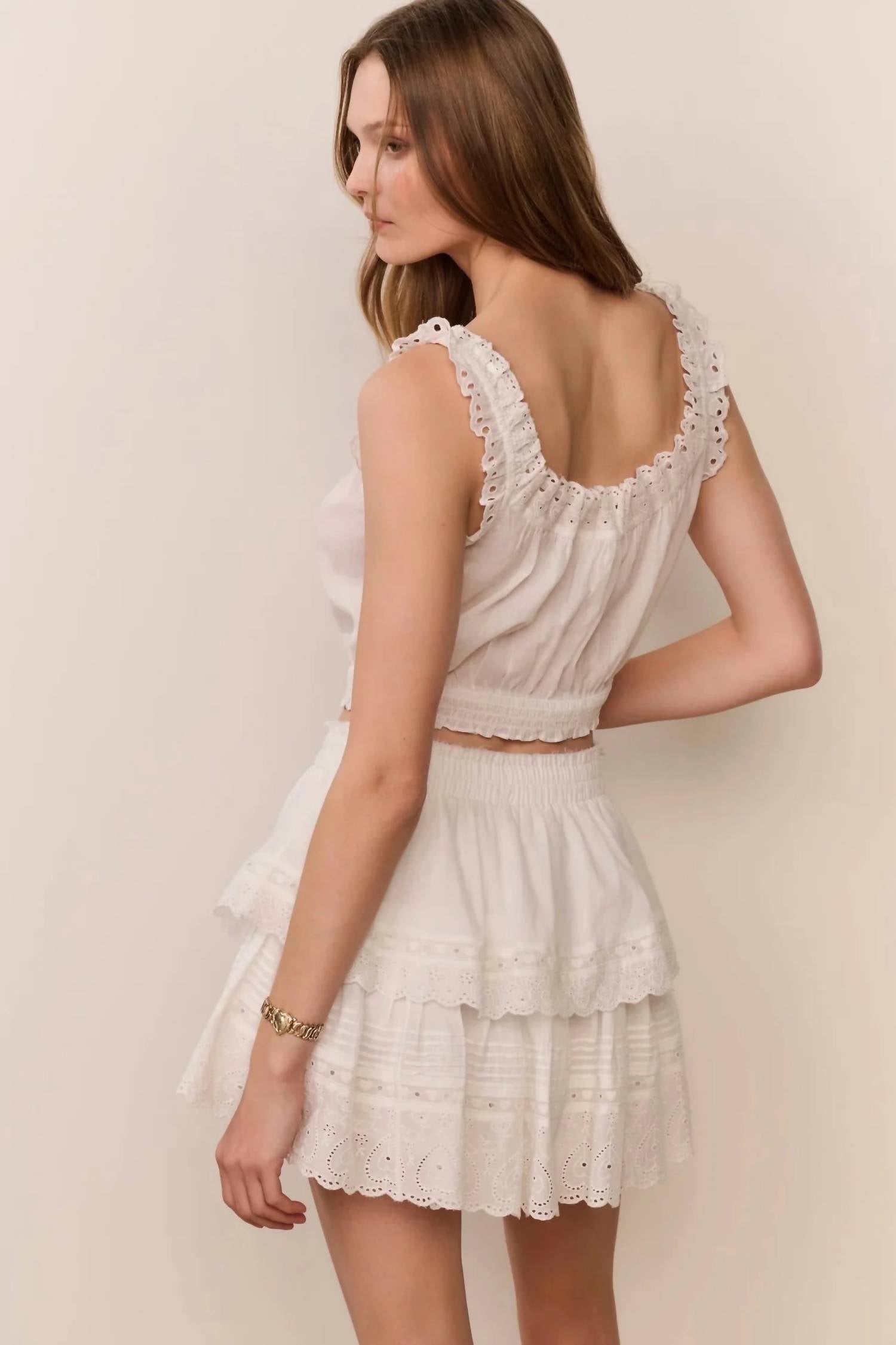 Loveshackfancy - ruffle mini skirt
