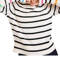 Brodie Cashmere - Liberty Stripe Crew Sweater