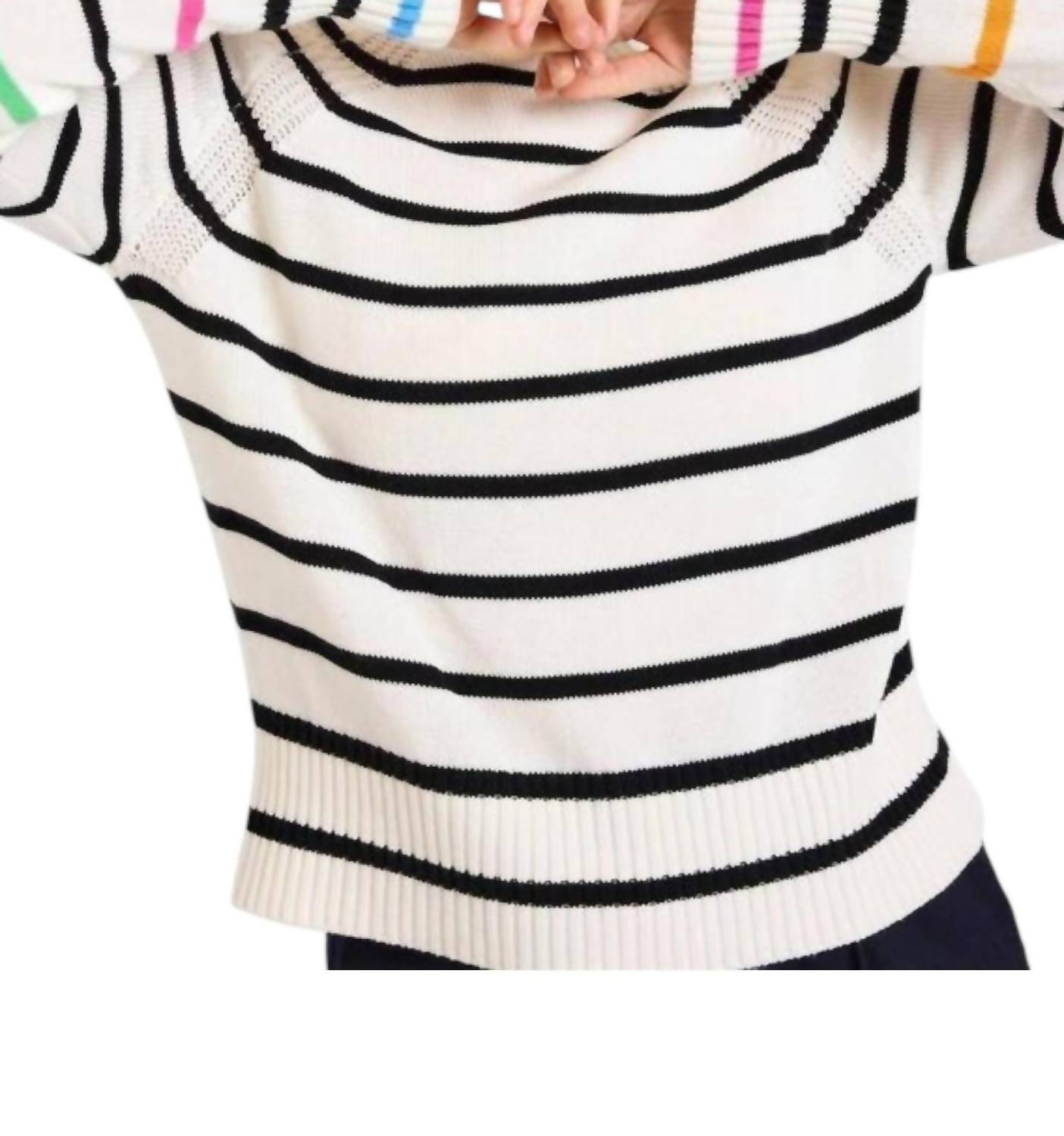Brodie Cashmere - Liberty Stripe Crew Sweater