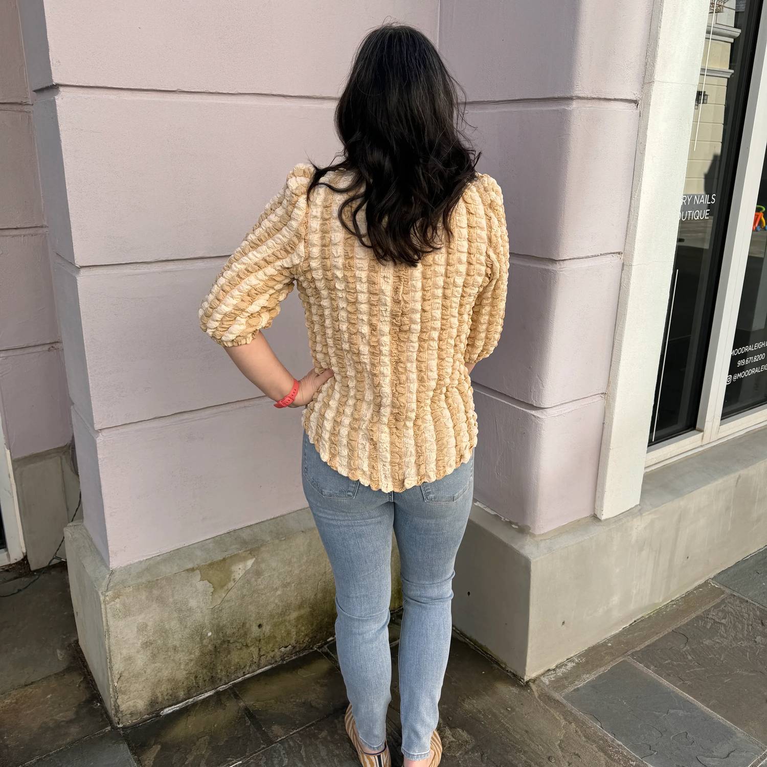 Voy - Multi Color Puff Textured Top