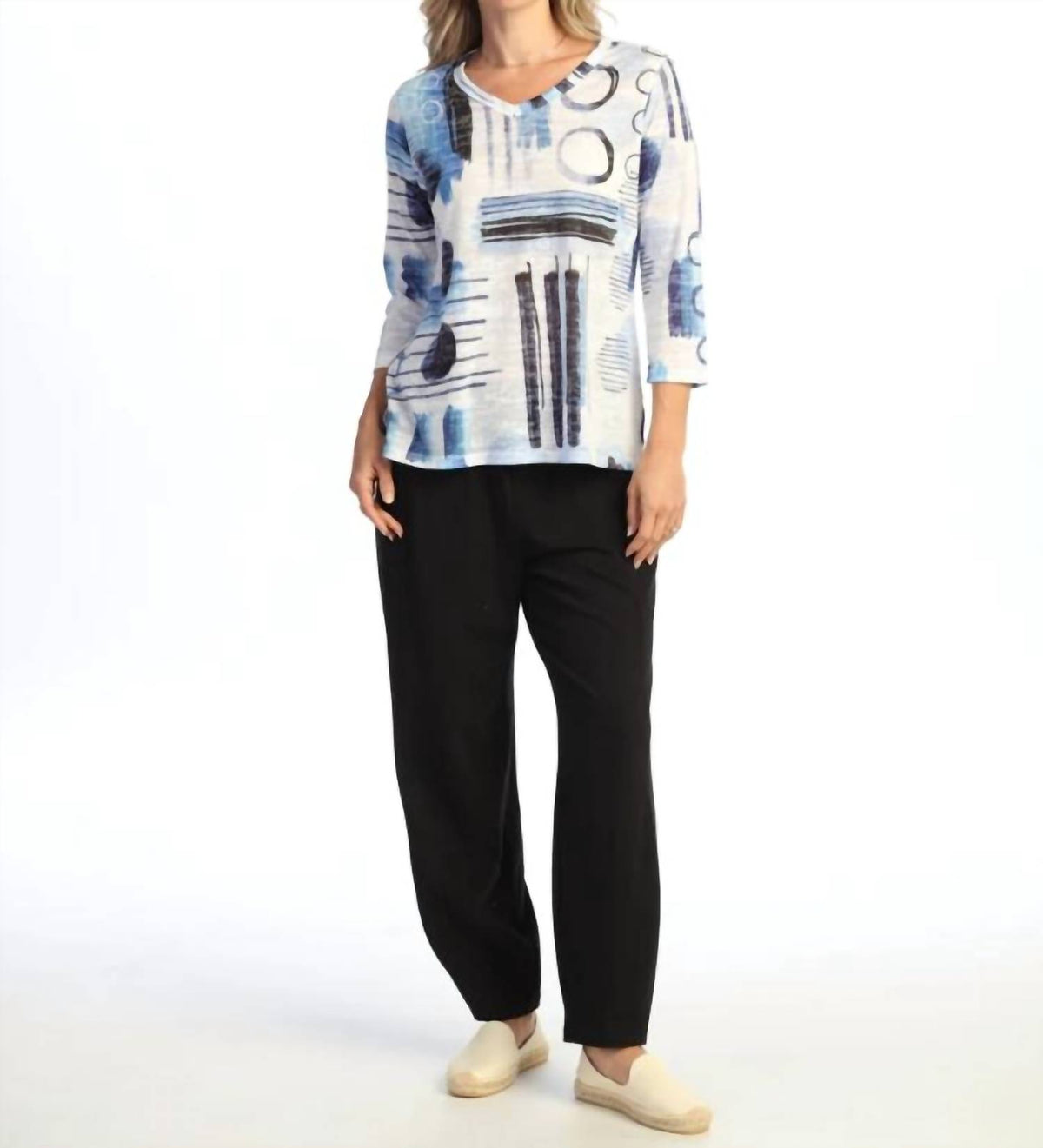 Jess & Jane - Roxie dots and lines top